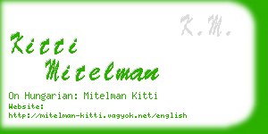 kitti mitelman business card